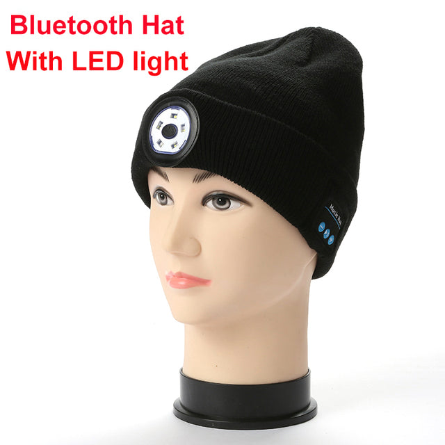 LED Hat With Stereo Headset