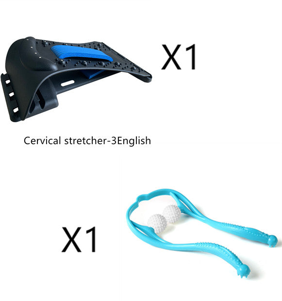 Neck Shoulder Stretcher Relaxer Cervical Chiropractic Traction Device Pillow For Pain Relief