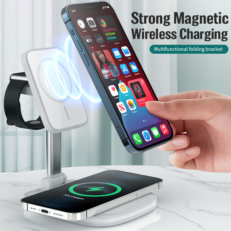 3in1  15W Folding Wireless Magnetic Charger